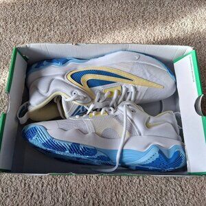 Nike Mens Giannis Immortality 3 White-Light Photo Blue-Yellow DZ7533 Sz 12